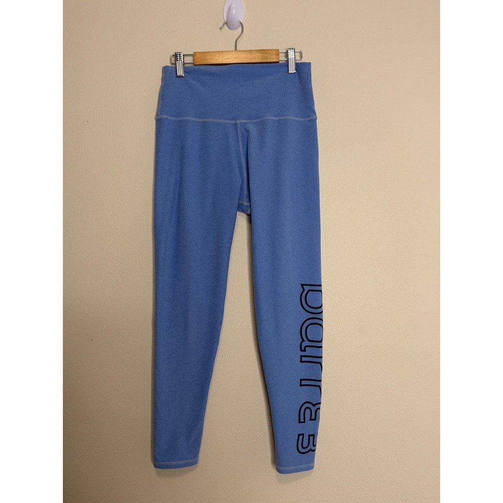 Barre3 Women's High Waisted Logo Athletic Leggings Blue Size‎ Large Heathered